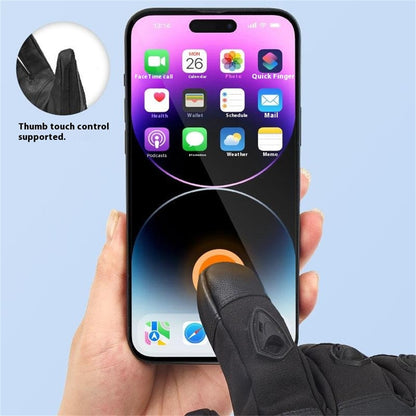 Electric Heated Gloves with 2x 6000mAh Battery Touch Screen Winter Thermal Fleece Lined Mittens