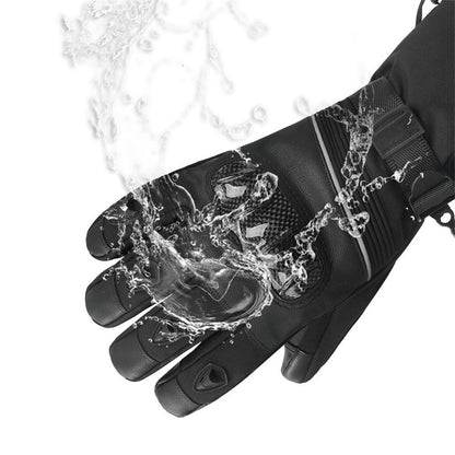Electric Heated Gloves with 2x 6000mAh Battery Touch Screen Winter Thermal Fleece Lined Mittens