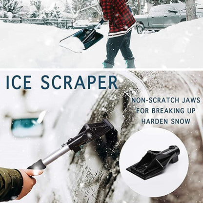 MAIZELAI 3 In 1 Detachable Ice Scraper Windshield Ice Breaker Winter Snow Brush Shovel Car Snow Remover Kit
