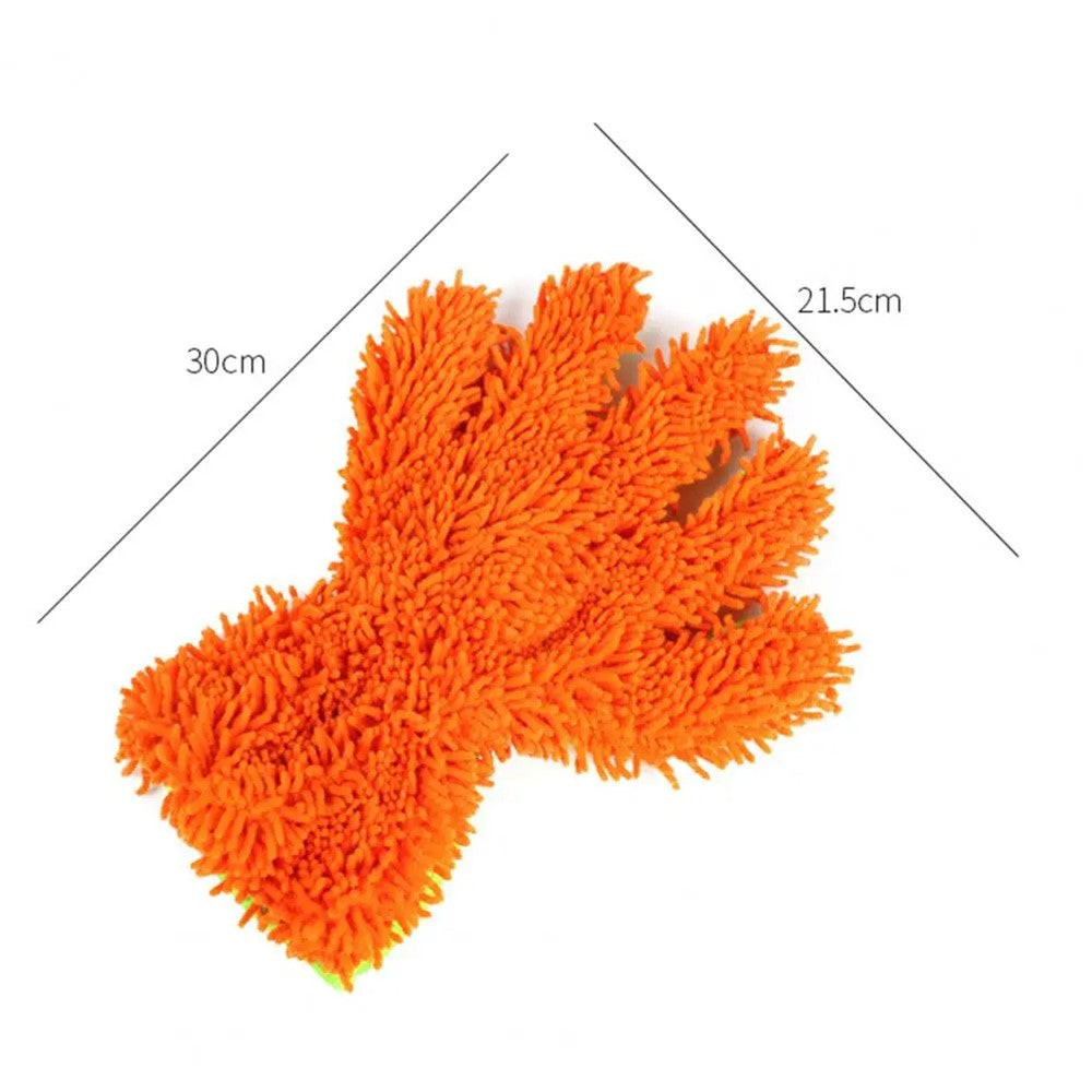 BY-835 Chenille Car Washing Glove Strong Water Absorption Double-sided Car Cleaning Glove