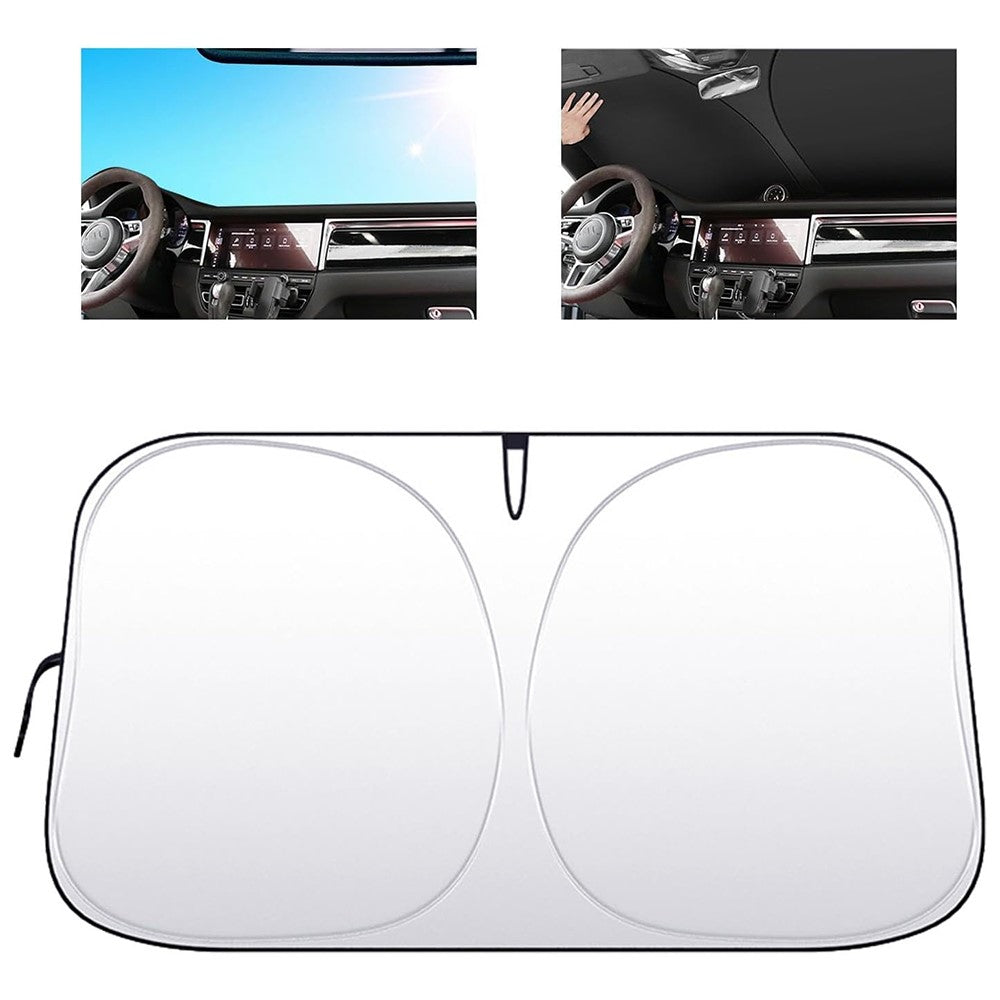 Car Front Windshield Sunshade Cover Titanium Silver Fabric Heat Insulation Sunscreen Baffle