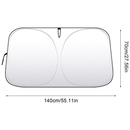 Car Front Windshield Sunshade Cover Titanium Silver Fabric Heat Insulation Sunscreen Baffle