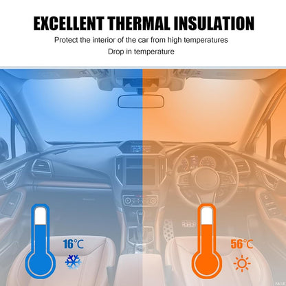 Car Front Windshield Sunshade Cover Titanium Silver Fabric Heat Insulation Sunscreen Baffle