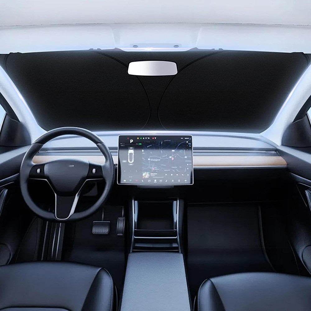 Car Front Windshield Sunshade Cover Titanium Silver Fabric Heat Insulation Sunscreen Baffle