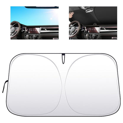 Car Front Windshield Sunshade Cover Titanium Silver Fabric Heat Insulation Sunscreen Baffle