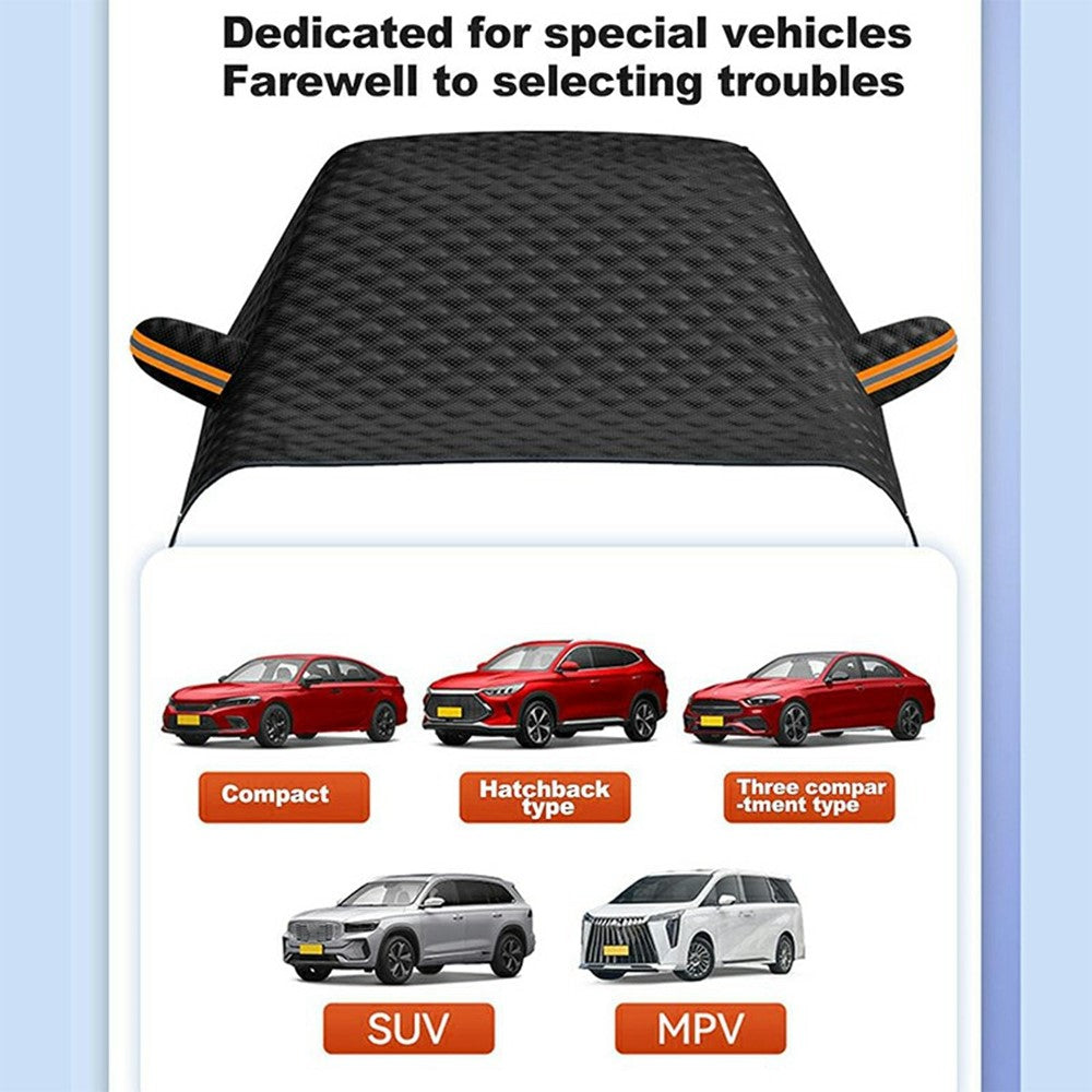 Car Front Windshield Snow Cover Sun-Proof Anti-Frost Winter Windshield Protector with 12 Magnets