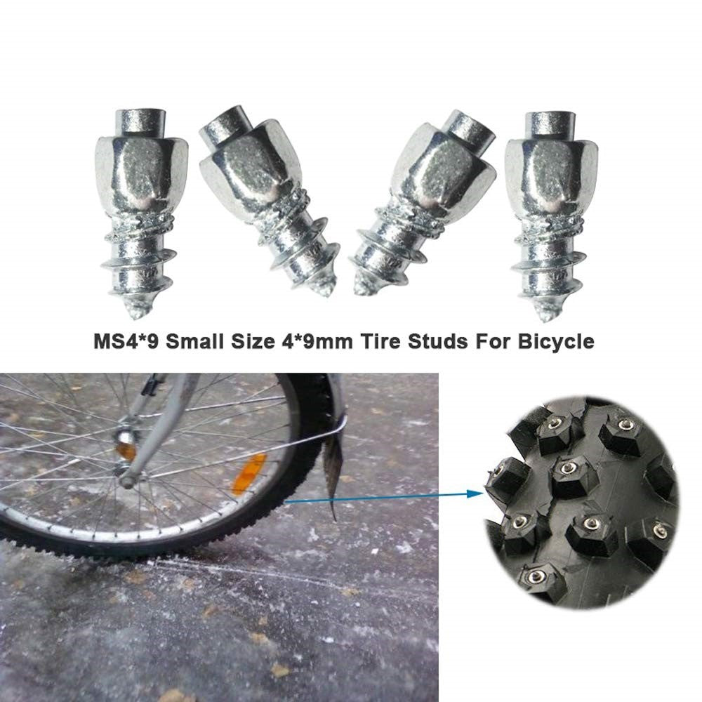 100Pcs 9 x 4mm Screw in Tire Studs Wheel Tyre Studs for Car Truck Motorcycle Bicycle Boot Tire Spikes