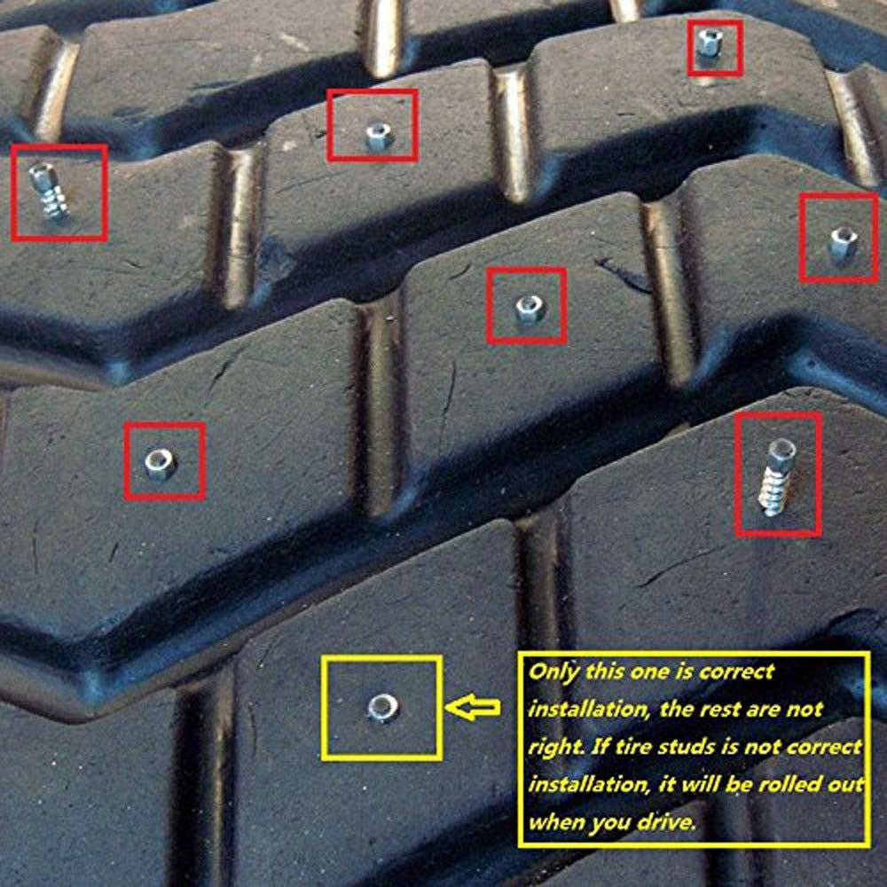 100Pcs 9 x 4mm Screw in Tire Studs Wheel Tyre Studs for Car Truck Motorcycle Bicycle Boot Tire Spikes