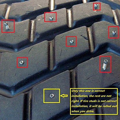100Pcs 9 x 4mm Screw in Tire Studs Wheel Tyre Studs for Car Truck Motorcycle Bicycle Boot Tire Spikes