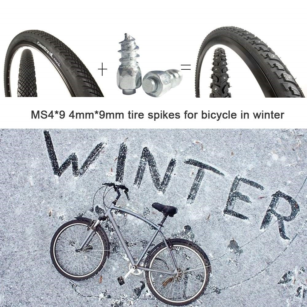 100Pcs 9 x 4mm Screw in Tire Studs Wheel Tyre Studs for Car Truck Motorcycle Bicycle Boot Tire Spikes