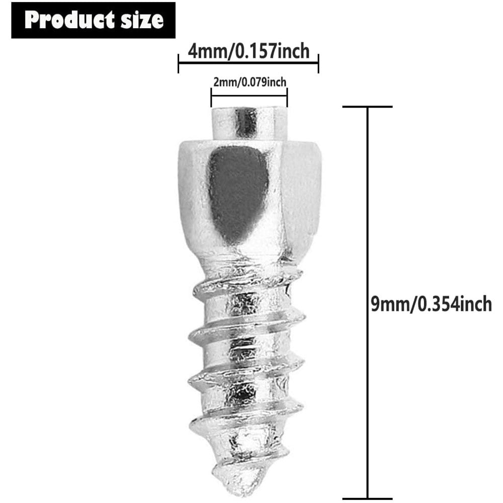 200Pcs 9 x 4mm Screw in Tire Studs Wheel Tyre Studs for Car Truck Motorcycle Bicycle Boot Tire Spikes