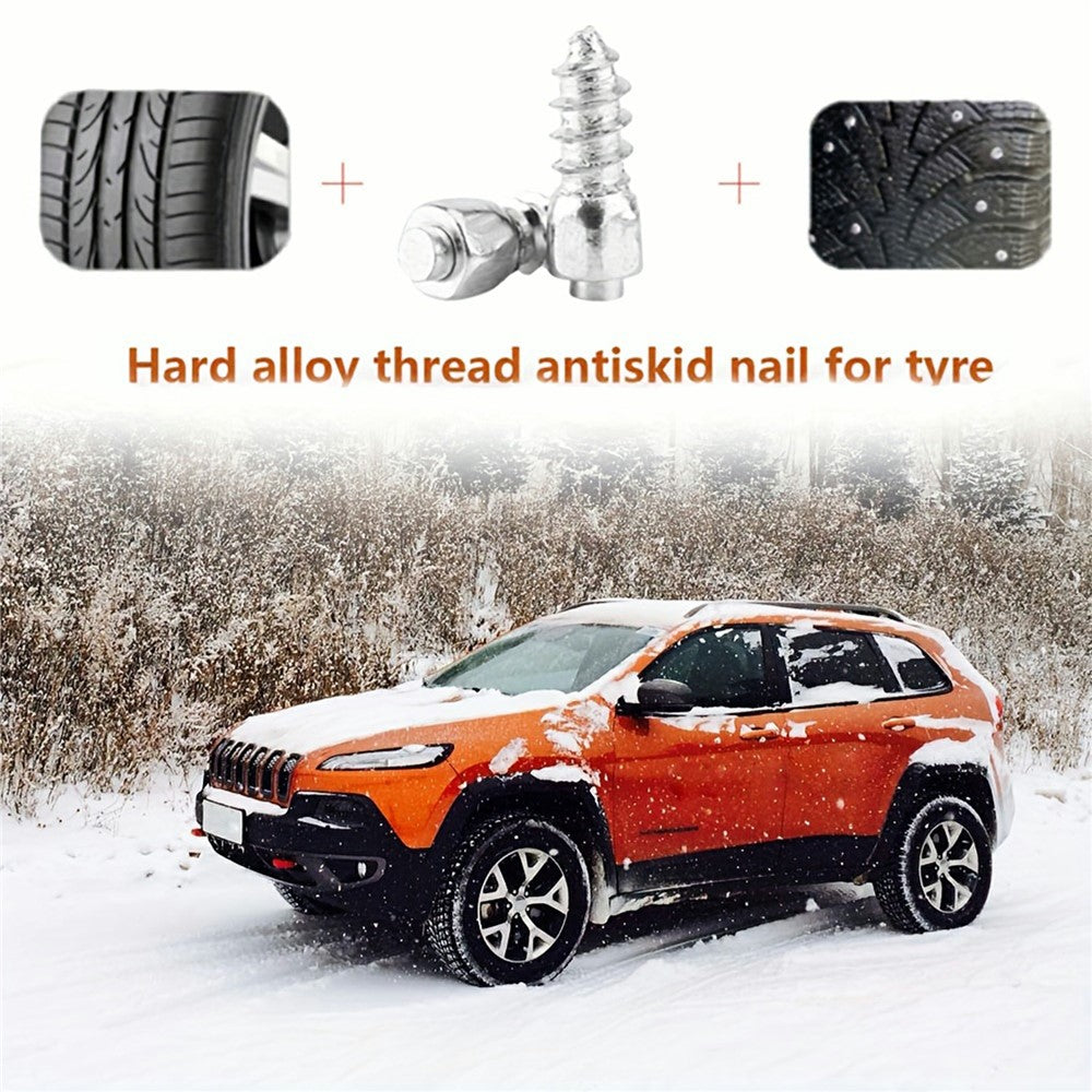 100Pcs 12 x 4mm Screw in Tire Studs Wheel Tyre Studs for Car Truck Motorcycle Bicycle Boot Tire Spikes