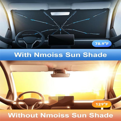 Car Windshield Sun Shade Umbrella Ice Crystal Cooling Foldable UPF 50+ Heat Reflector Umbrella Cover