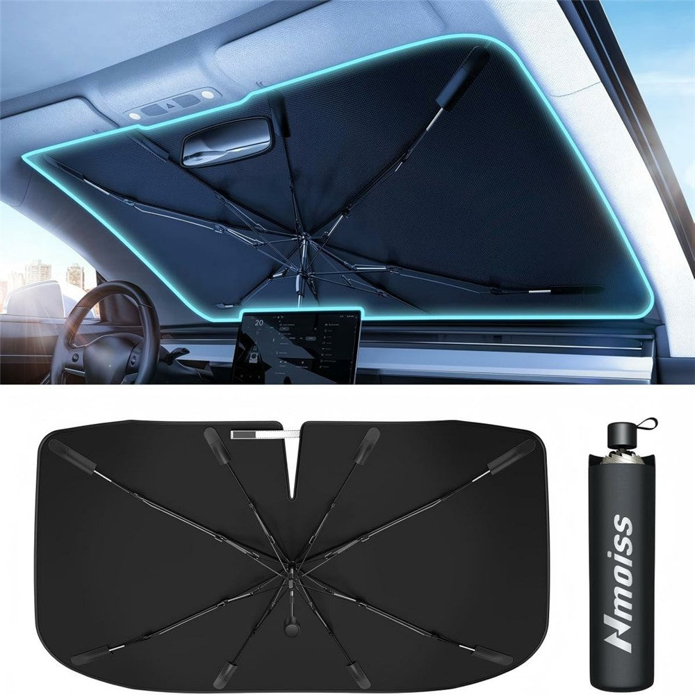 Car Windshield Sun Shade Umbrella Ice Crystal Cooling Foldable 240T Reflective UPF50+ Umbrella Cover