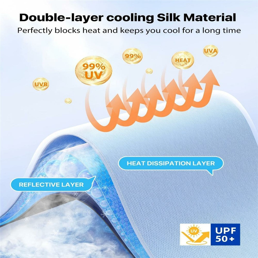 Car Windshield Sun Shade Umbrella Ice Crystal Cooling Foldable 240T Reflective UPF50+ Umbrella Cover