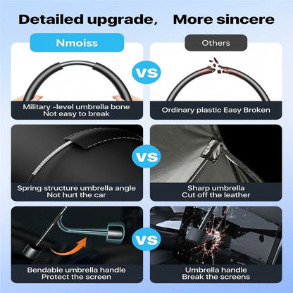 Car Windshield Sun Shade Umbrella Ice Crystal Cooling Foldable 240T Reflective UPF50+ Umbrella Cover