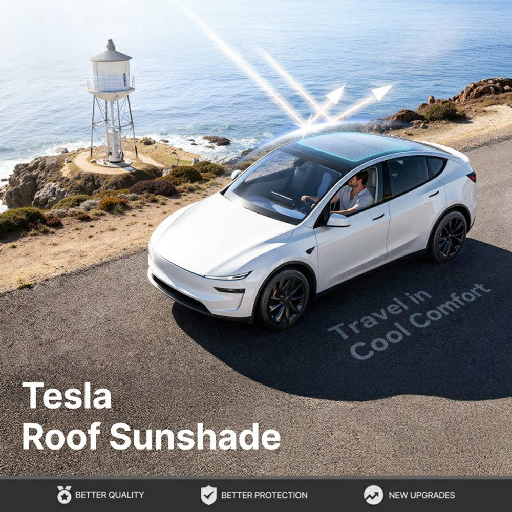 For Tesla Model 3 / Model Y (2025-2026) Juniper Sunroof Sunshade Double Layer Cooling UV Protection Car Roof Sunshade