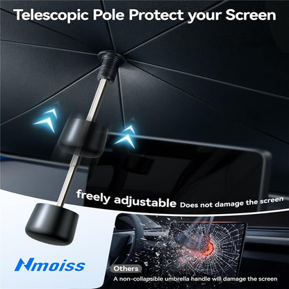 NMOISS M Size Car Windshield Sun Shade Umbrella Double Layer UPF50+ 99% UV Protection Umbrella Cover