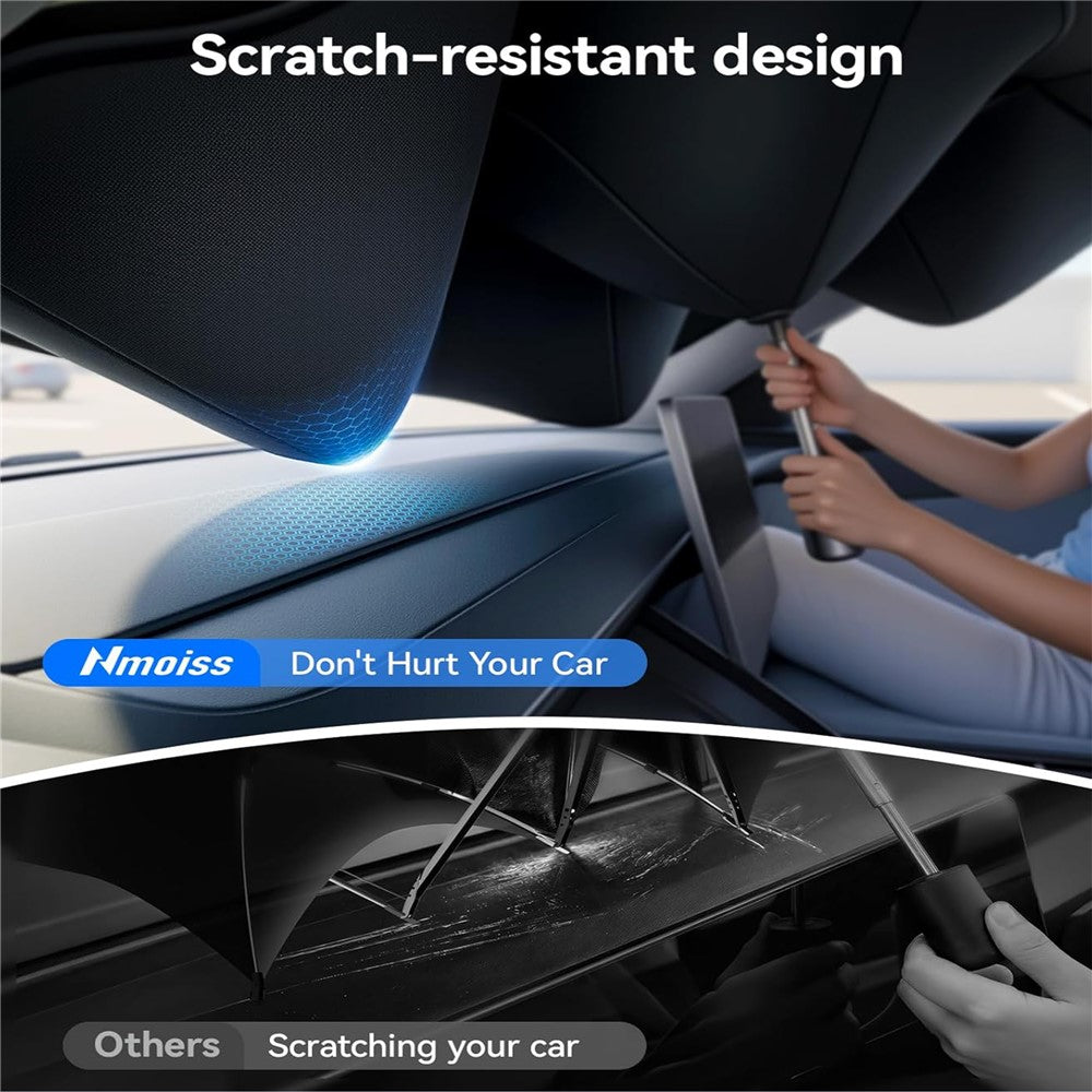 NMOISS M Size Car Windshield Sun Shade Umbrella Double Layer UPF50+ 99% UV Protection Umbrella Cover