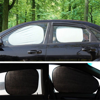 BY-342 6Pcs Car Windshield Sun Shade Set Silver Coated Cloth Car Windshield Cover Front Rear Window Visor