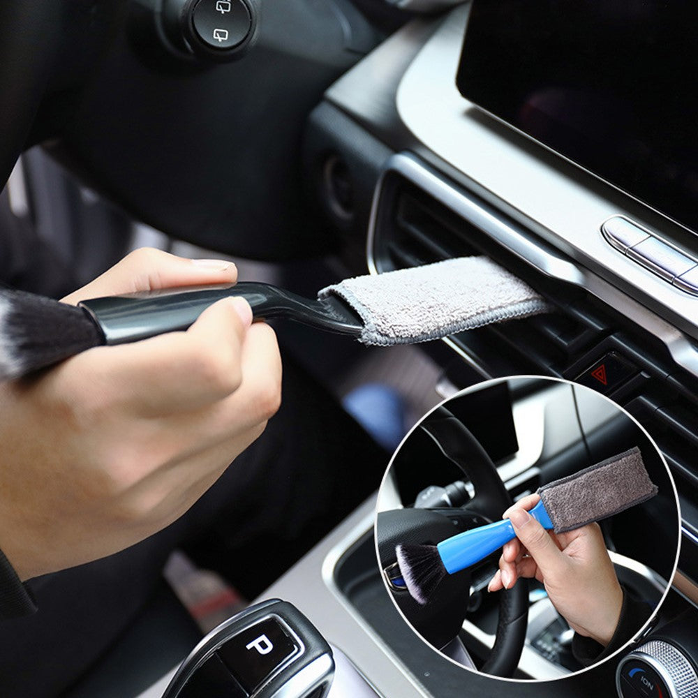 Car Air Conditioning Outlet Dust Removal Brush Multifunctional Double-head Auto Interior Cleaning Tool