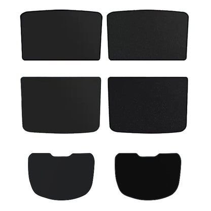 For Model Y 2 Sets Car Glass Roof Sunshade + 1 Set Rear Windshield Sun Shade