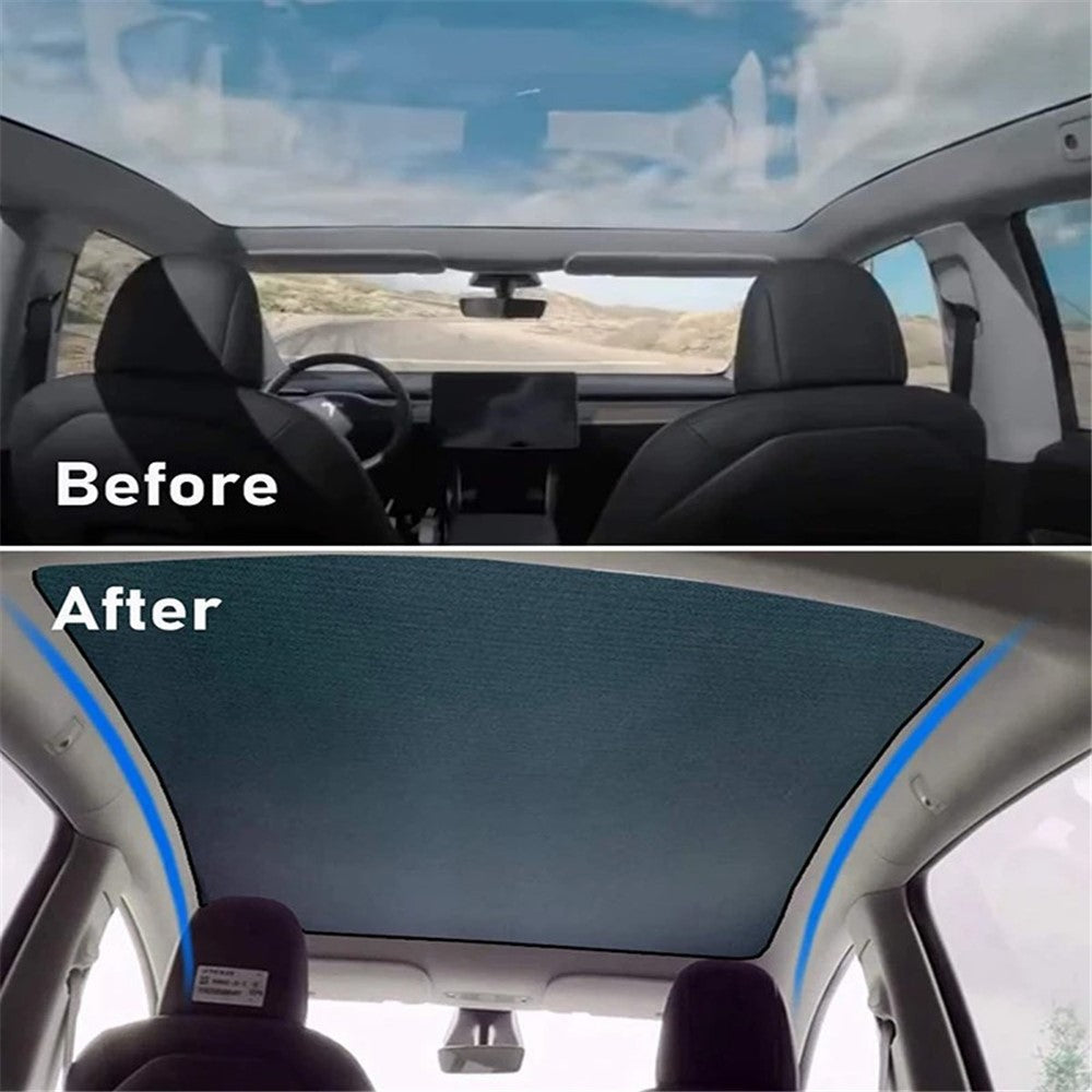 For Model Y 2 Sets Car Glass Roof Sunshade Anti UV Light Sun Shade
