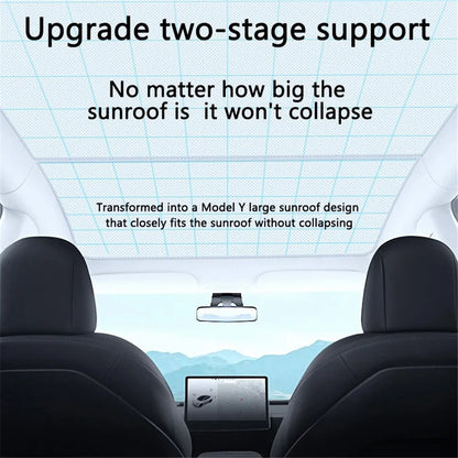 For Model Y 2 Sets Car Glass Roof Sunshade Anti UV Light Sun Shade