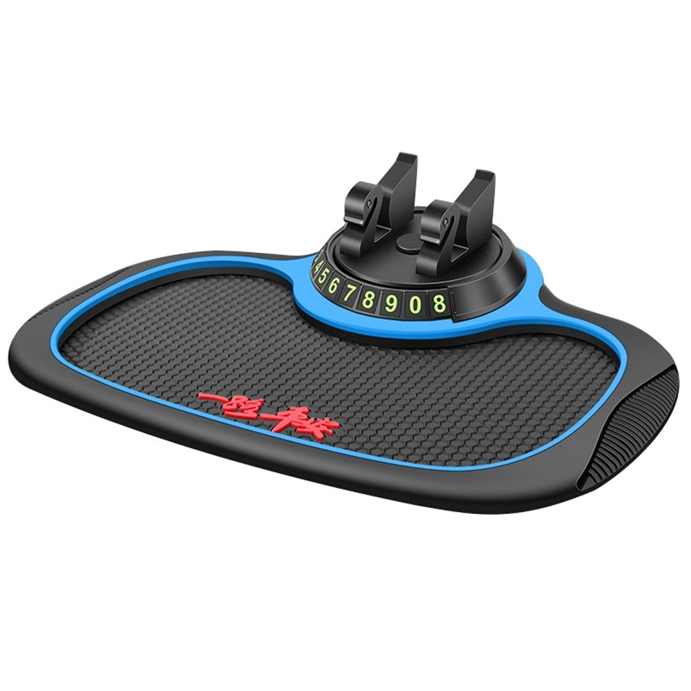 BAVISS B-25 3 in 1 Non-Slip Phone Holder Dashboard Phone Mat with Temporary Car Parking Card Number Plate Anti Shake Pad Phone Stand Mount for Universal Cars