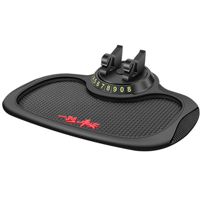 BAVISS B-25 3 in 1 Non-Slip Phone Holder Dashboard Phone Mat with Temporary Car Parking Card Number Plate Anti Shake Pad Phone Stand Mount for Universal Cars