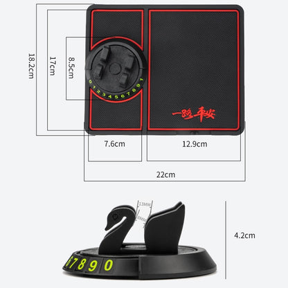 BAVISS B-58 Car Dashboard Sticky Pad 360 Degrees Rotation Mobile Phone Holder Mat