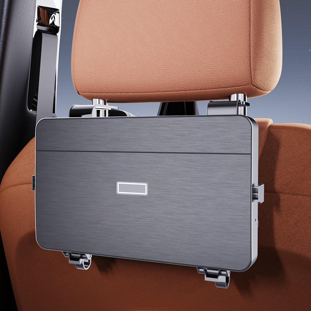 K255 Car Back Seat Food Tray Cup Holder Tissue Box Storage Rack Plastic Expandable Organizer