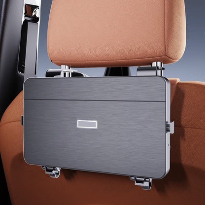 K255 Car Back Seat Food Tray Cup Holder Tissue Box Storage Rack Plastic Expandable Organizer