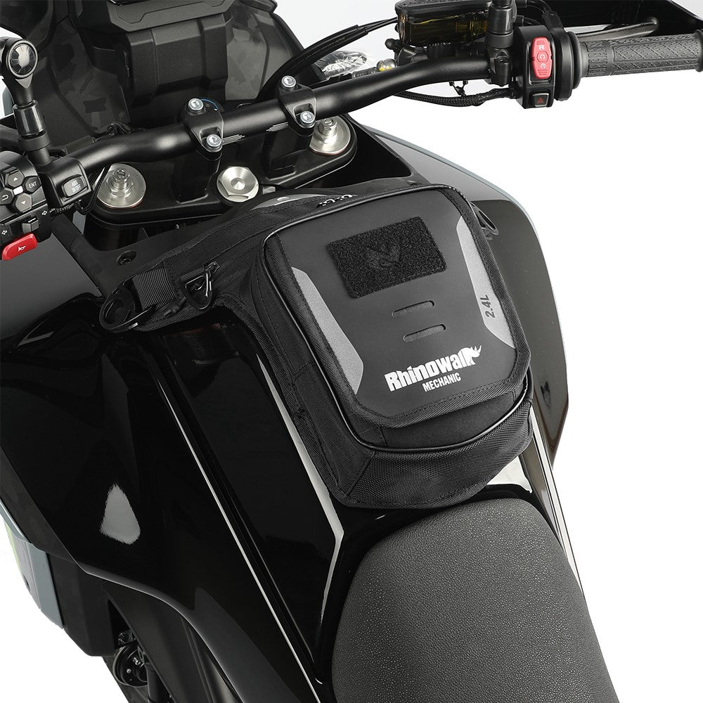 RHINOWALK MJX2008BK 2.4L Motorcycle Magnetic Tank Bag Multifunction Leg Bag Crossbody Waist Pack