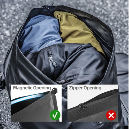 RHINOWALK MYS2401 20L Waterproof Motorcycle Tail Bag Reflective Roll Top Motorbike Luggage Bag