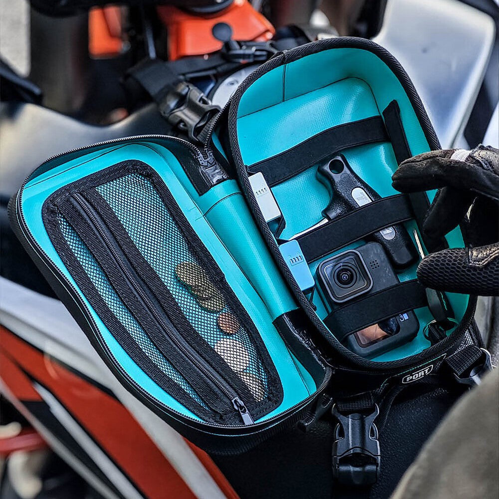 RHINOWALK MCY2601 2L Motorcycle Tank Bag Waterproof Reflective Front Storage Bag for TRaverse Series