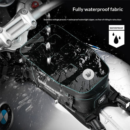 RHINOWALK MCY2601 2L Motorcycle Tank Bag Waterproof Reflective Front Storage Bag for TRaverse Series