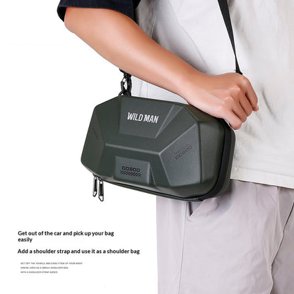 WILD MAN GD800 4L Electric Bike Rear Seat Bag EVA Hard Shell Waterproof Tail Box with Lock for E-bike Motorcycle