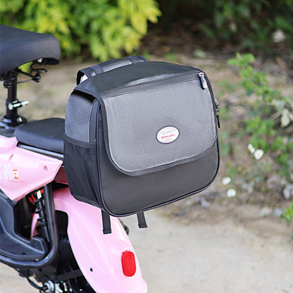 RZAHUAHU 10L Waterproof PU Motorcycle Rear Seat Bag Motorbike Bicycle Tools Storage Tail Bag