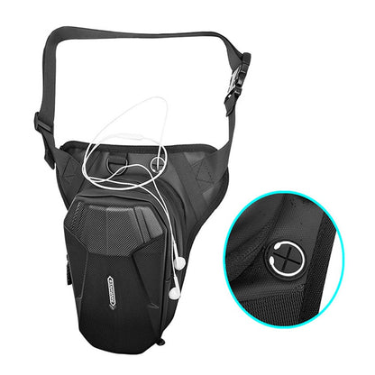 RZAHUAHU Hard Shell 600D Waterproof Fabric Motorcycle Riding Waist Bag Phone Tools Storage Crossbody Bag