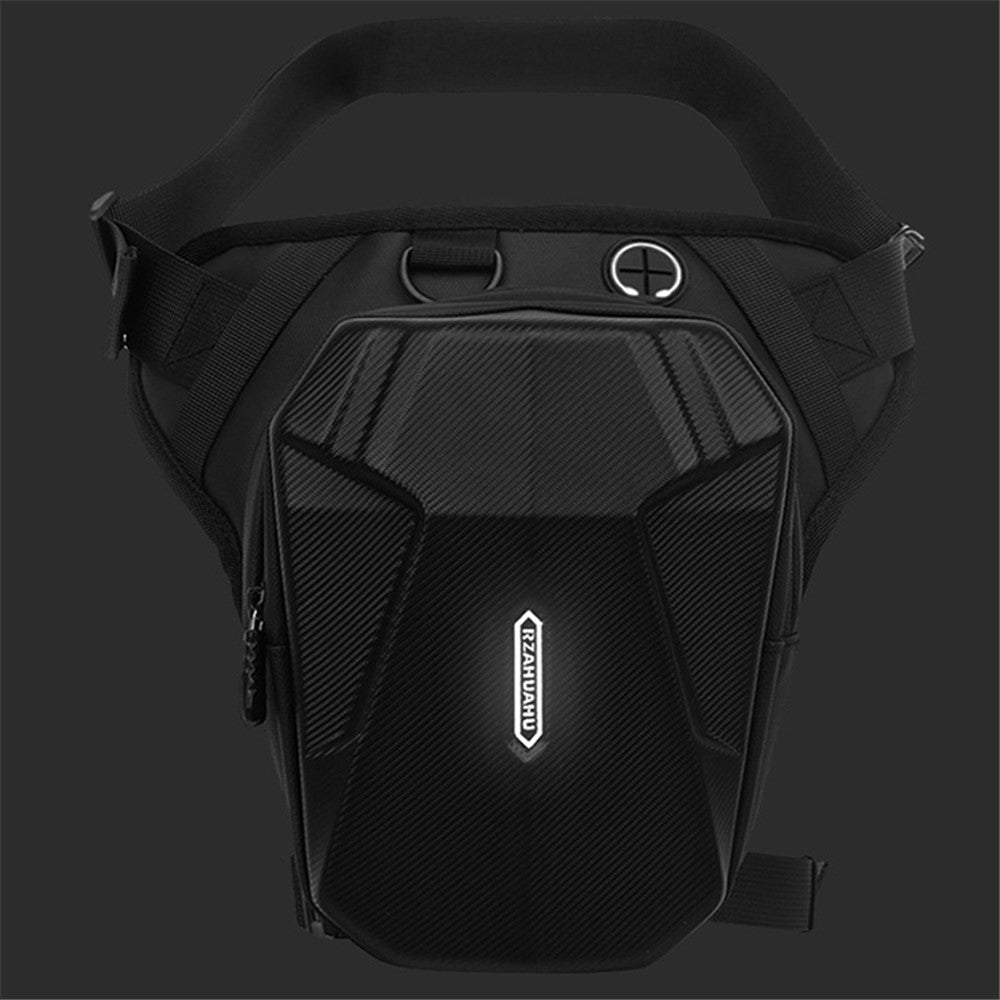 RZAHUAHU Hard Shell 600D Waterproof Fabric Motorcycle Riding Waist Bag Phone Tools Storage Crossbody Bag