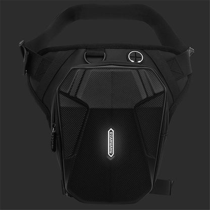 RZAHUAHU Hard Shell 600D Waterproof Fabric Motorcycle Riding Waist Bag Phone Tools Storage Crossbody Bag