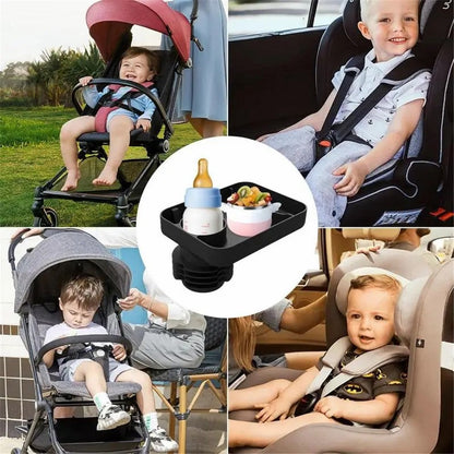 6923 Travel Tray for Kids Toddler Car Seat Silicone Rotatable Cup Holder Food Tray (BPA Free/Not FDA Certificated)