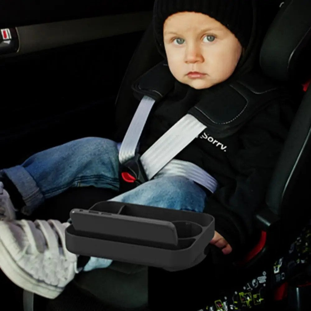 6923 Travel Tray for Kids Toddler Car Seat Silicone Rotatable Cup Holder Food Tray (BPA Free/Not FDA Certificated)