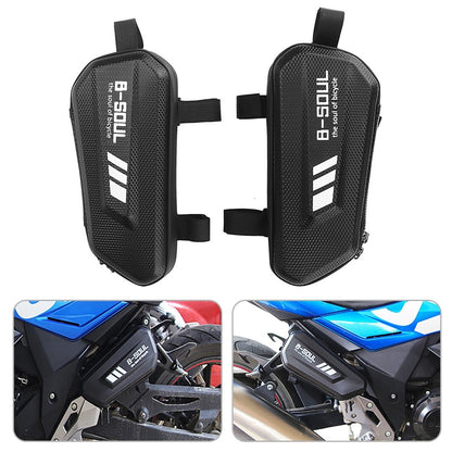 B-SOUL 2Pcs Left and Right Motorcycle Side Bag Waterproof Repair Tools Storage Hard Shell Bag, 2L