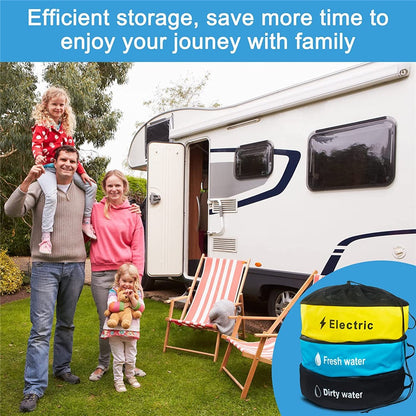 RV Water Hose Storage Bag Sewer Pipe Organizer 600D Oxford Cloth Wire Cable Storage Bag