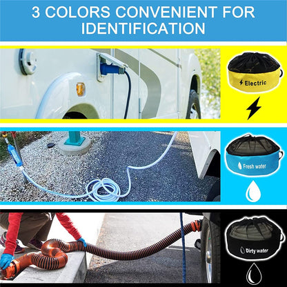RV Water Hose Storage Bag Sewer Pipe Organizer 600D Oxford Cloth Wire Cable Storage Bag