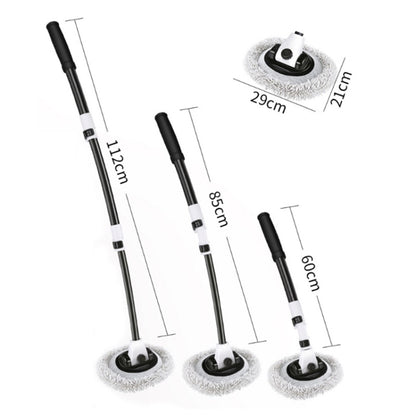 Curved Rod Telescopic Car Wash Chenille Brush Vehicle Washing Cleaning Mop with Replacement Brush Head