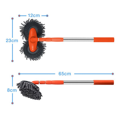 Dual Chenille Mop Head Telescopic Car Wash Mop 360 Degree Rotation Car Wash Brush