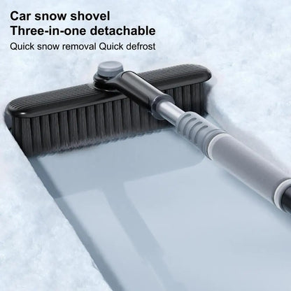 9742 Detachable 3-in-1 Snow Brush Ice Shovel Telescopic Rod Snow Removal Tool Set for Car Windscreen